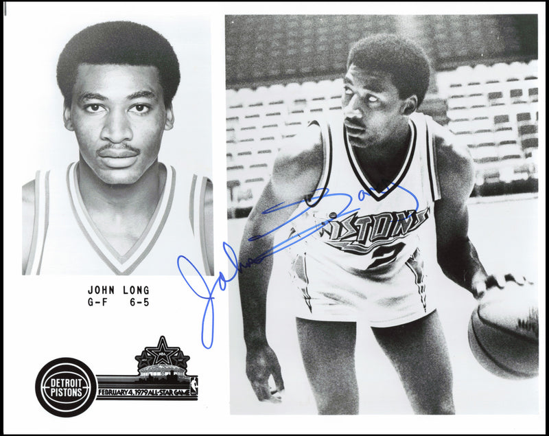 John Long Autographed Team Issued 8x10 Photo Detroit Pistons SKU #266946