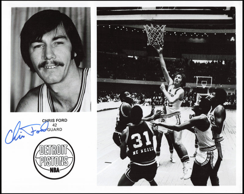 Chris Ford Autographed Team Issued 8x10 Photo Detroit Pistons SKU #266948
