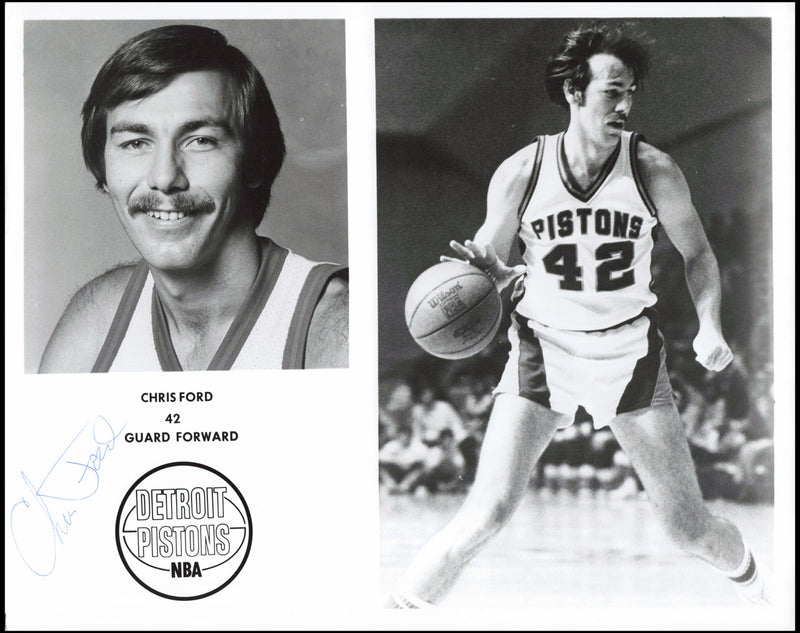 Chris Ford Autographed Team Issued 8x10 Photo Detroit Pistons SKU #266949