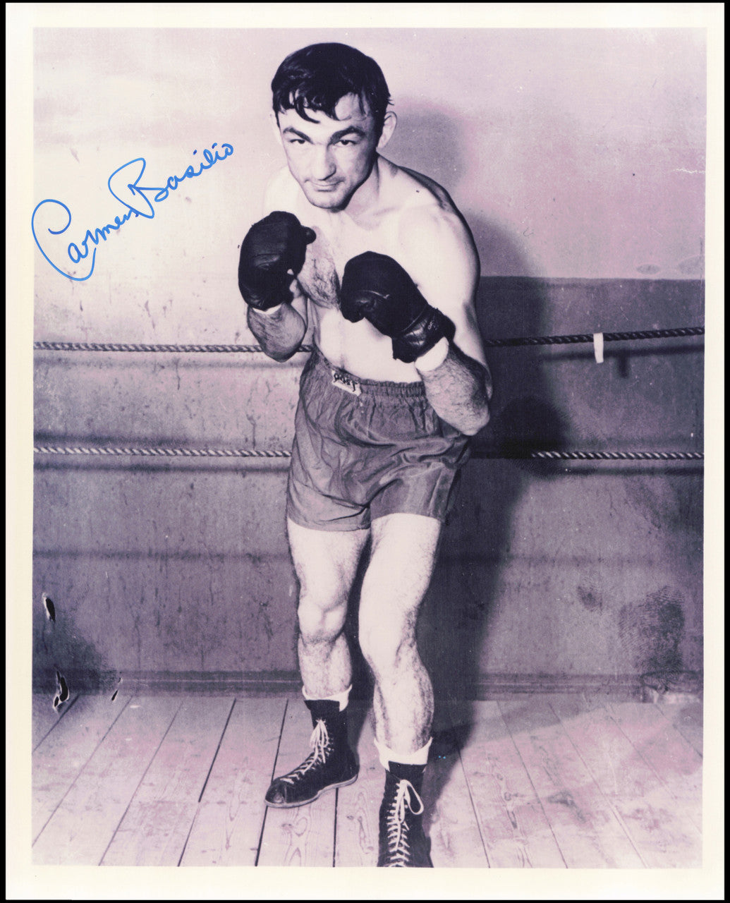 Carmen Basilio Autographed 8x10 Photo SKU #266961