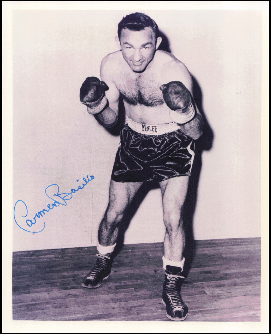 Carmen Basilio Autographed 8x10 Photo SKU #266962