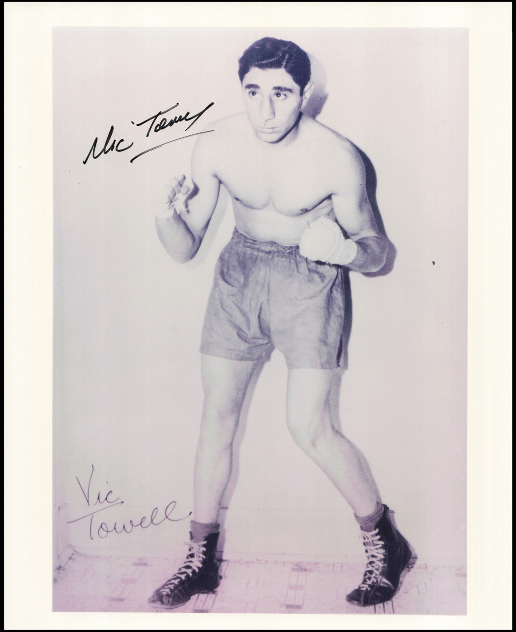 Vic Toweel Autographed 8x10 Photo SKU #266989