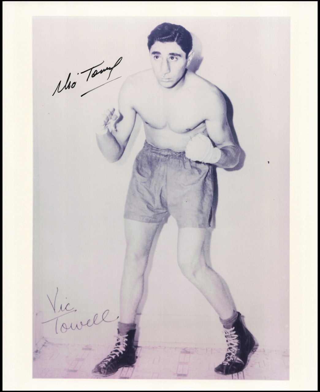 Vic Toweel Autographed 8x10 Photo SKU #266990