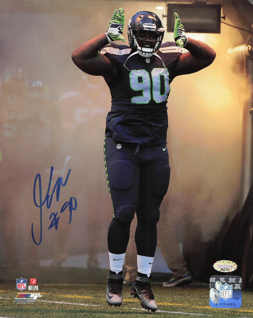Jarran Reed Autographed 8x10 Photo Seattle Seahawks MCS Holo #36570
