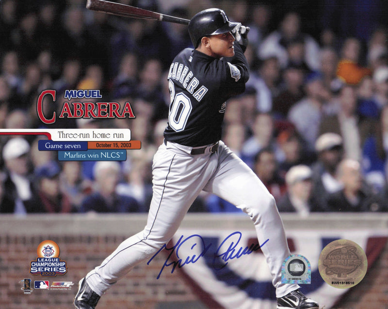Miguel Cabrera Autographed 8x10 Photo Florida Marlins MLB Holo #MT00099176