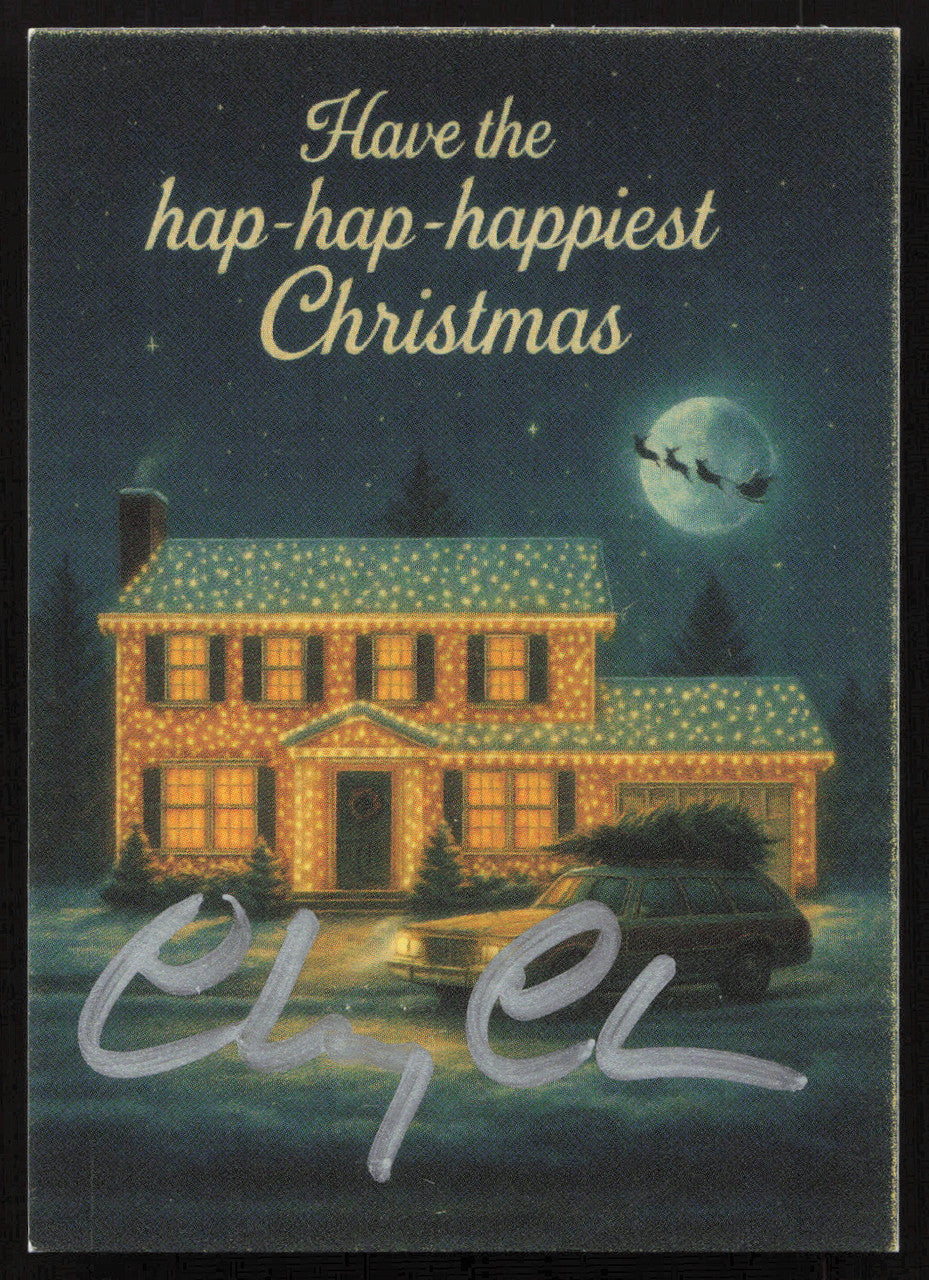 Chevy Chase Autographed Christmas Vacation 2.5x3.5 Photo Card Beckett BAS #BW23700
