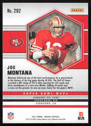 Joe Montana Autographed 2021 Panini Mosaic Card San Francisco 49ers SKU #267015