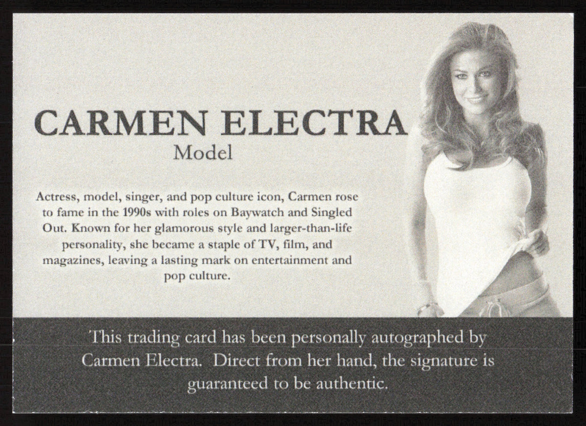 Carmen Electra Autographed Trading Card Model SKU #266998