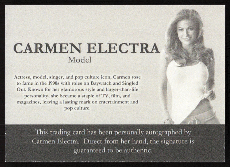 Carmen Electra Autographed Trading Card Model SKU #266998