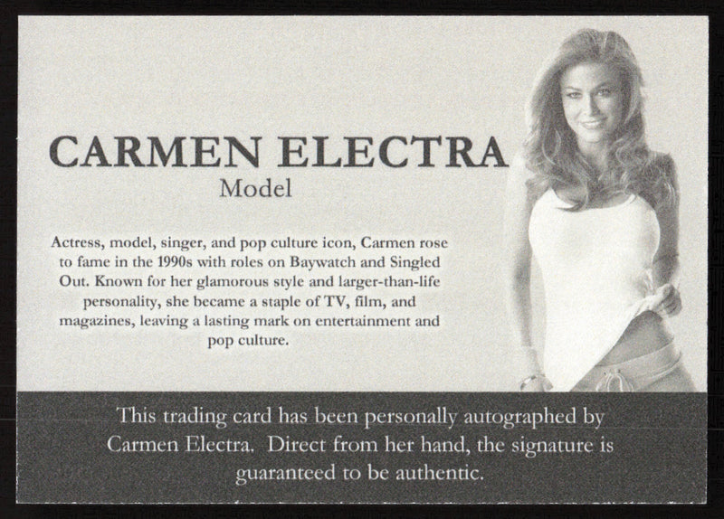 Carmen Electra Autographed Trading Card Model SKU #266999