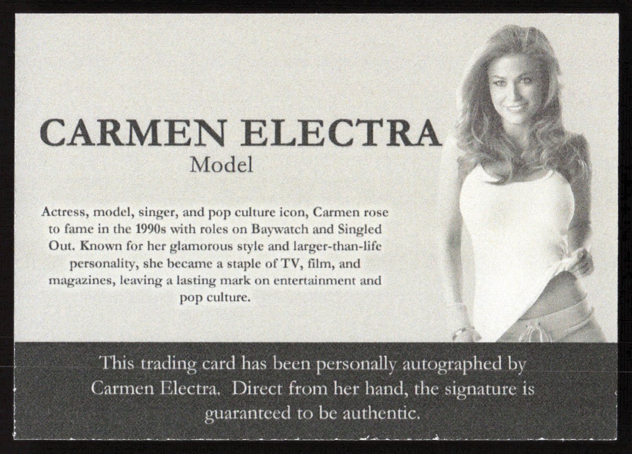 Carmen Electra Autographed Trading Card Model SKU #267000