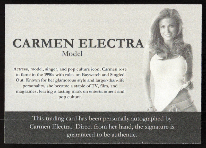 Carmen Electra Autographed Trading Card Model SKU #267000
