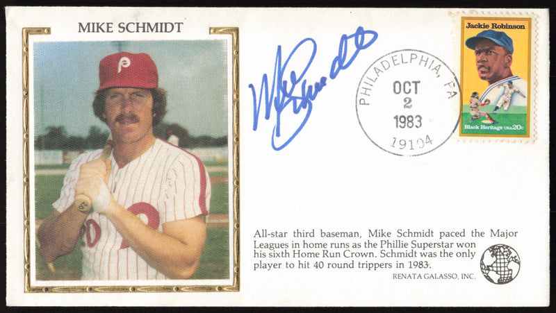 Mike Schmidt Autographed 1983 First Day Cover Philadelphia Phillies SKU #267021