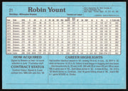 Robin Yount Autographed 1985 Donruss Action All-stars Card Milwaukee Brewers SKU #267031