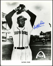 Satchel Paige Autographed 8x10 Photo St. Louis Browns Auto Grade Gem Mint 10 Beckett BAS #AE83484