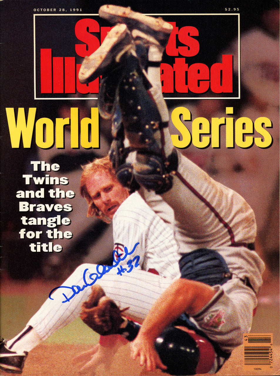Dan Gladden Autographed Sports Illustrated Magazine (No Label) Minnesota Twins SKU #266872