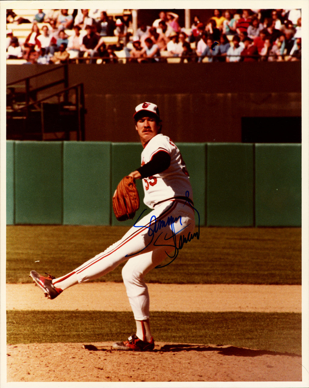 Sammy Stewart Autographed 8x10 Photo Baltimore Orioles SKU #266879
