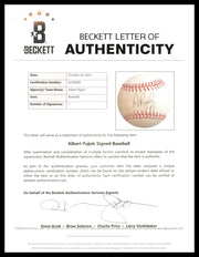 Albert Pujols Autographed Official MLB Baseball St. Louis Cardinals & Los Angeles Angels Beckett BAS #AC94089