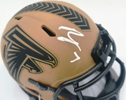 Bijan Robinson Autographed Atlanta Falcons Salute to Service Speed Mini Helmet Beckett BAS Witness #1W878980