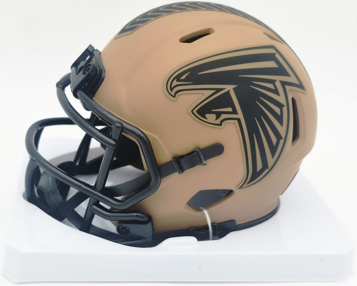 Bijan Robinson Autographed Atlanta Falcons Salute to Service Speed Mini Helmet Beckett BAS Witness #1W878980