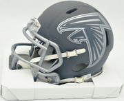 Bijan Robinson Autographed Atlanta Falcons Slate Gray Speed Mini Helmet Beckett BAS Witness #1W878899