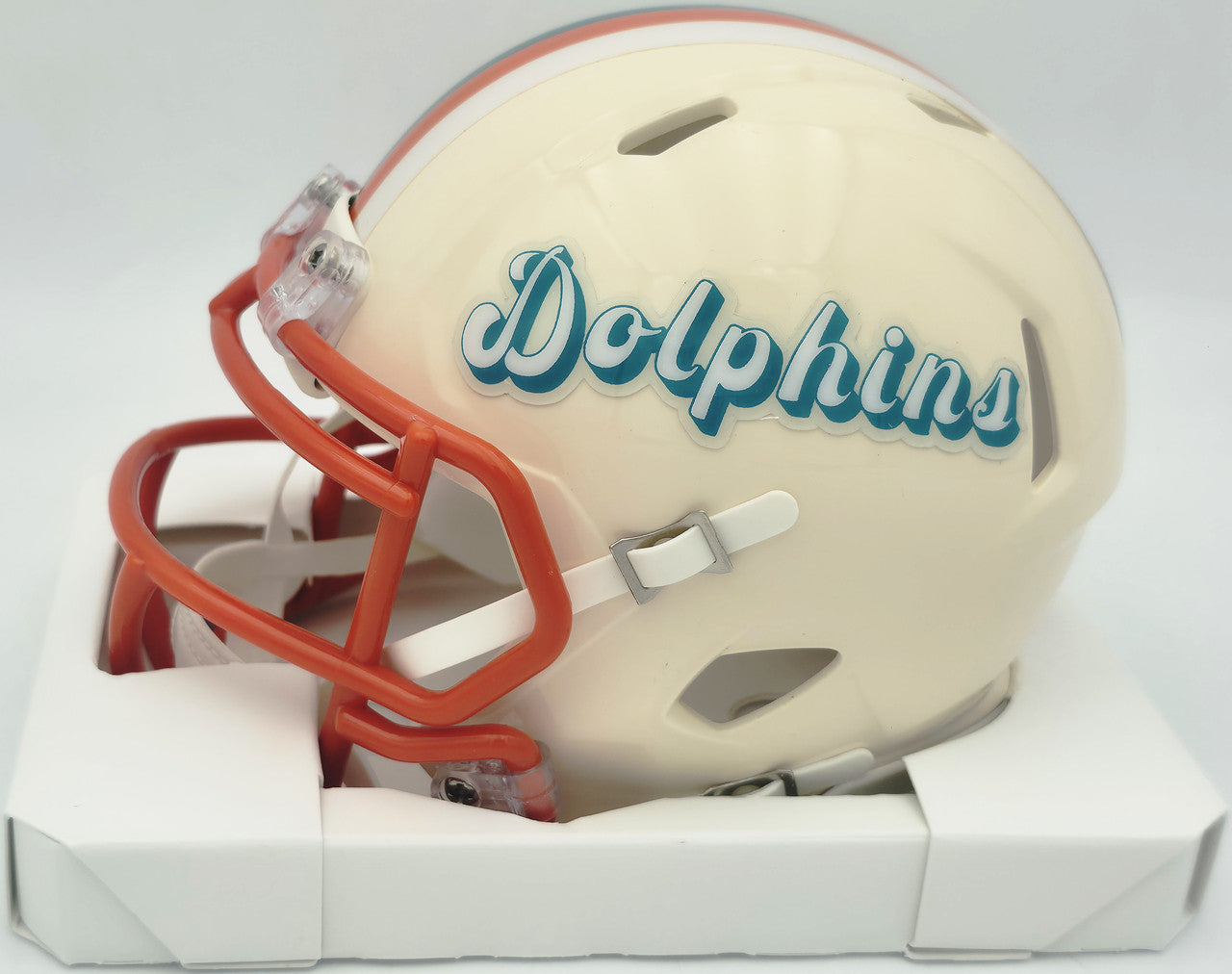 Ricky Williams Autographed Miami Dolphins Cream Retro Speed Mini Helmet JSA Witness #WC621438
