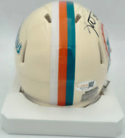 Ricky Williams Autographed Miami Dolphins Cream Retro Speed Mini Helmet JSA Witness #WC621438