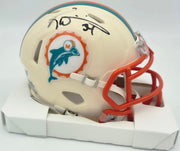 Ricky Williams Autographed Miami Dolphins Cream Retro Speed Mini Helmet JSA Witness #WC621386