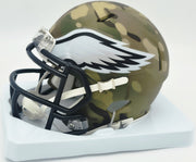Jason Kelce Autographed Philadelphia Eagles Camo Speed Mini Helmet Beckett BAS QR #BN17600