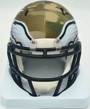 Jason Kelce Autographed Philadelphia Eagles Camo Speed Mini Helmet Beckett BAS QR #BN17600