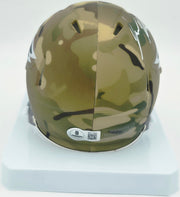 Jason Kelce Autographed Philadelphia Eagles Camo Speed Mini Helmet Beckett BAS QR #BN17600