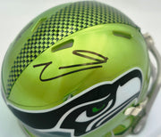 Zach Charbonnet Autographed Seattle Seahawks Flash Green Speed Mini Helmet (Signed Twice) MCS Holo #101979