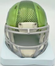 Zach Charbonnet Autographed Seattle Seahawks Flash Green Speed Mini Helmet (Signed Twice) MCS Holo #101979