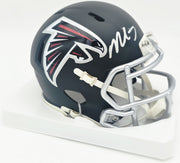 Michael Vick Autographed Atlanta Falcons Matte Black Speed Mini Helmet Beckett BAS Witness #4W780680