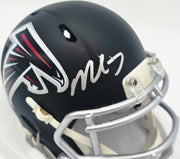Michael Vick Autographed Atlanta Falcons Matte Black Speed Mini Helmet Beckett BAS Witness #4W780680