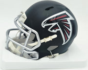 Michael Vick Autographed Atlanta Falcons Matte Black Speed Mini Helmet Beckett BAS Witness #4W780680