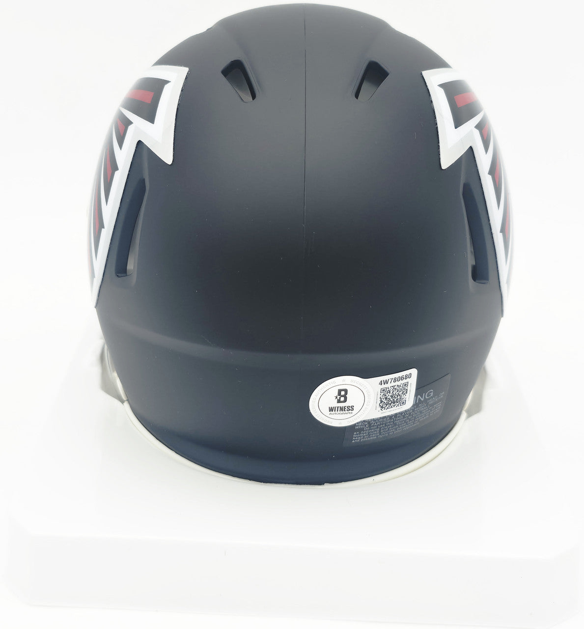 Michael Vick Autographed Atlanta Falcons Matte Black Speed Mini Helmet Beckett BAS Witness #4W780680