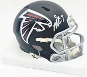 Michael Vick Autographed Atlanta Falcons Matte Black Speed Mini Helmet Beckett BAS Witness #4W780668