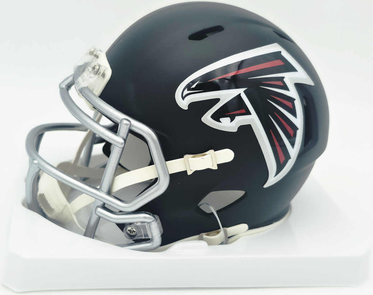 Michael Vick Autographed Atlanta Falcons Matte Black Speed Mini Helmet Beckett BAS Witness #4W780668
