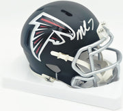 Michael Vick Autographed Atlanta Falcons Matte Black Speed Mini Helmet Beckett BAS Witness #4W780637