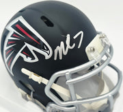 Michael Vick Autographed Atlanta Falcons Matte Black Speed Mini Helmet Beckett BAS Witness #4W780637