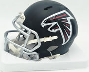 Michael Vick Autographed Atlanta Falcons Matte Black Speed Mini Helmet Beckett BAS Witness #4W780637