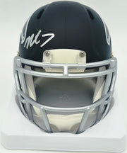 Michael Vick Autographed Atlanta Falcons Matte Black Speed Mini Helmet Beckett BAS Witness #4W780637
