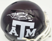Johnny Manziel Autographed Texas A&M Aggies Maroon Speed Mini Helmet "12 HT" Beckett BAS Witness #3W319922