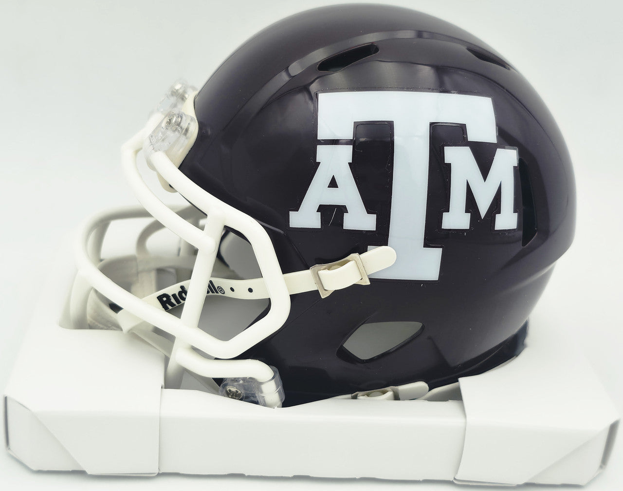 Johnny Manziel Autographed Texas A&M Aggies Maroon Speed Mini Helmet "12 HT" Beckett BAS Witness #3W319922