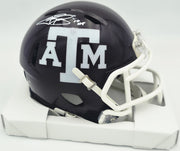 Johnny Manziel Autographed Texas A&M Aggies Maroon Speed Mini Helmet "12 HT" Beckett BAS Witness #3W319941