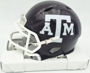 Johnny Manziel Autographed Texas A&M Aggies Maroon Speed Mini Helmet "12 HT" Beckett BAS Witness #3W319941