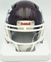 Johnny Manziel Autographed Texas A&M Aggies Maroon Speed Mini Helmet "12 HT" Beckett BAS Witness #3W319941