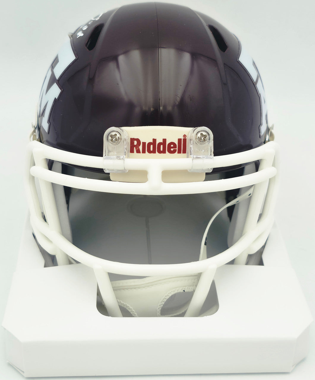 Johnny Manziel Autographed Texas A&M Aggies Maroon Speed Mini Helmet "12 HT" Beckett BAS Witness #3W319941