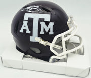 Johnny Manziel Autographed Texas A&M Aggies Maroon Speed Mini Helmet "12 HT" Beckett BAS Witness #3W319944